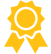 Ribbon Award Icon in Yellow