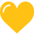 Heart Icon in Yellow