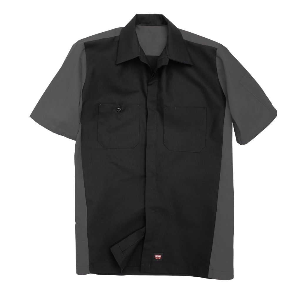 Red Kap Crew Shirt in Black/Grey