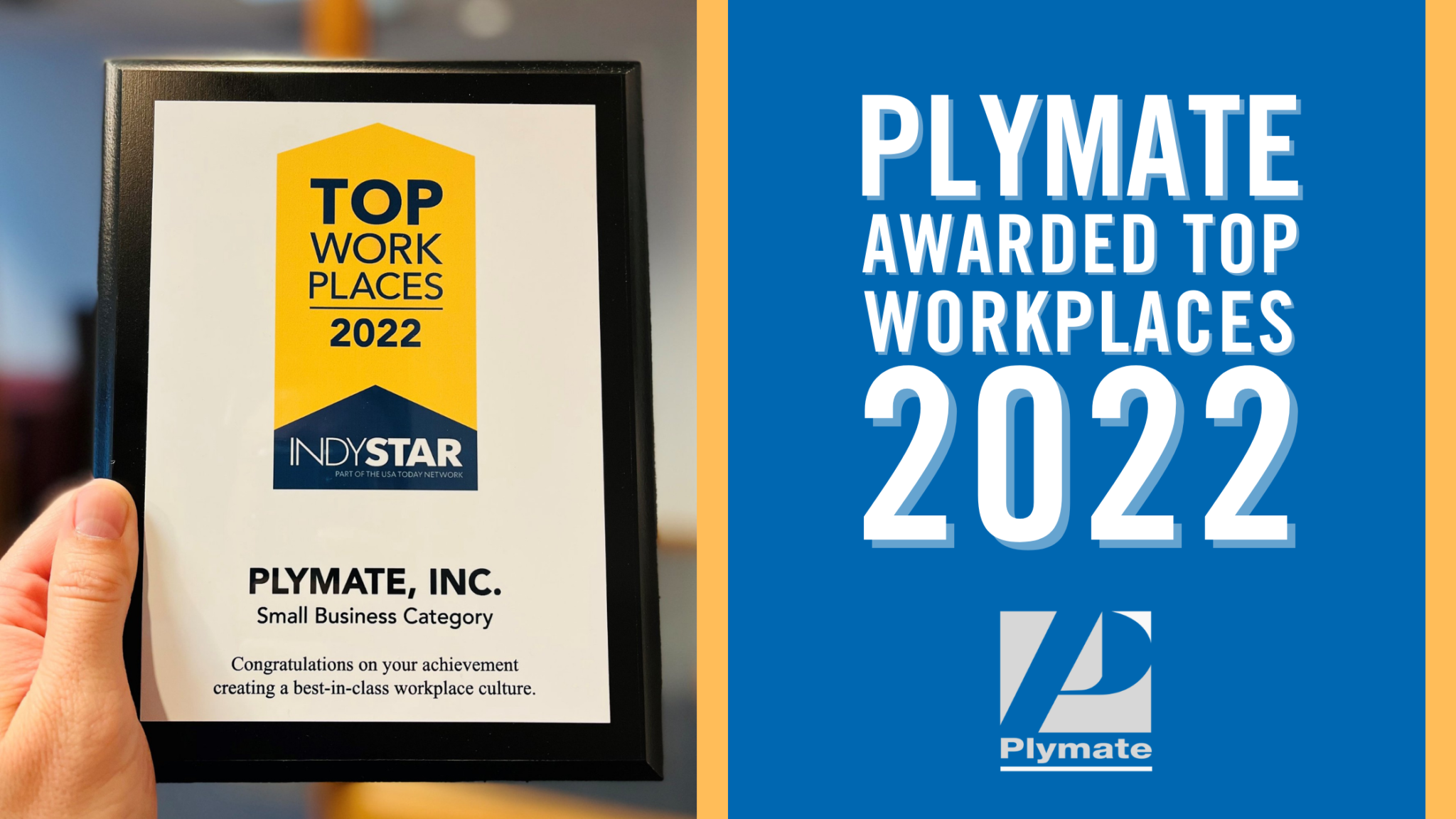 Plymate Awarded Top Workplaces 2022 Blog